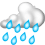 Cloudy with showers